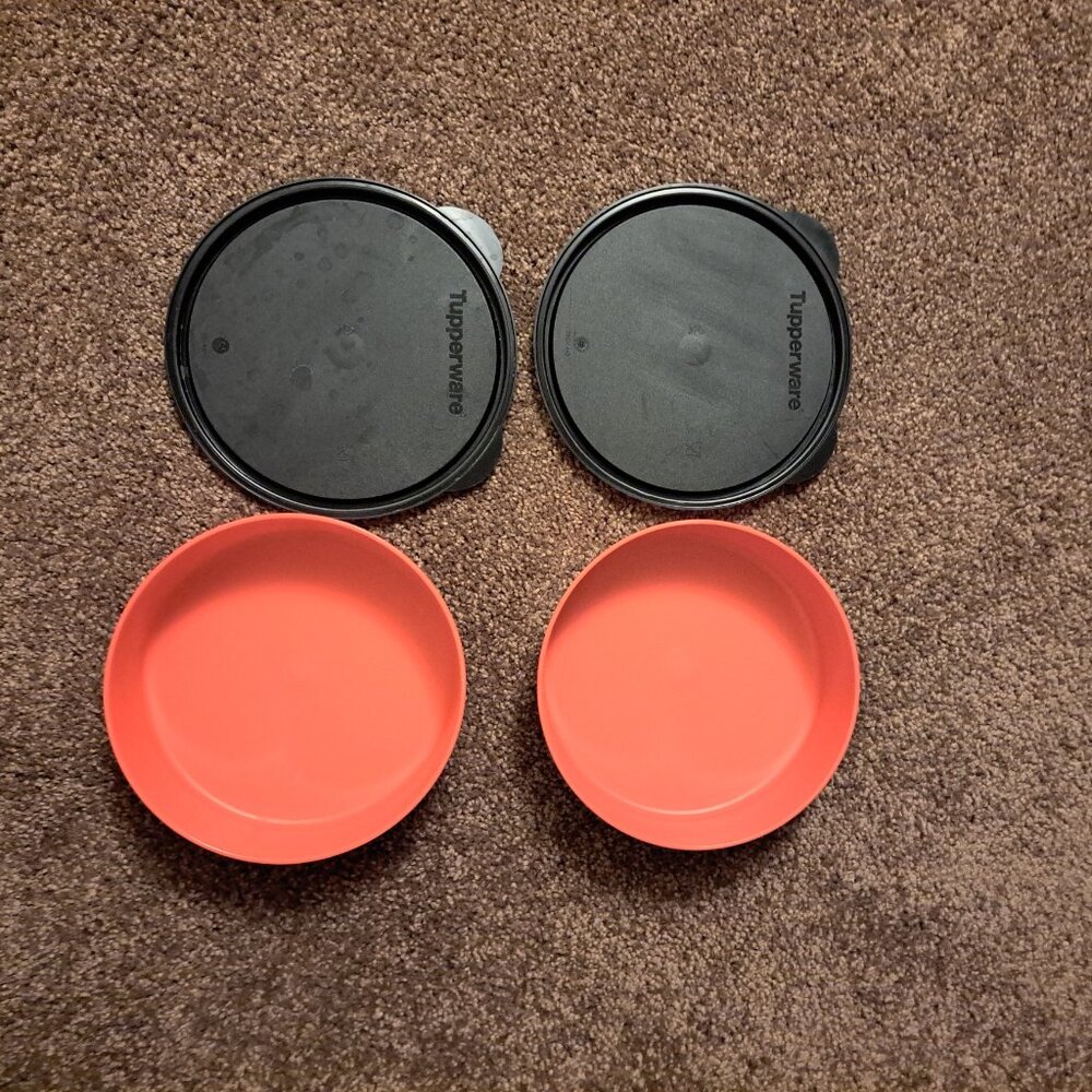 Disney Mickey Mouse Tupperware 2 500ml 6 inch diameter bowls with lids 6403B-4&5 - Picture 5 of 9